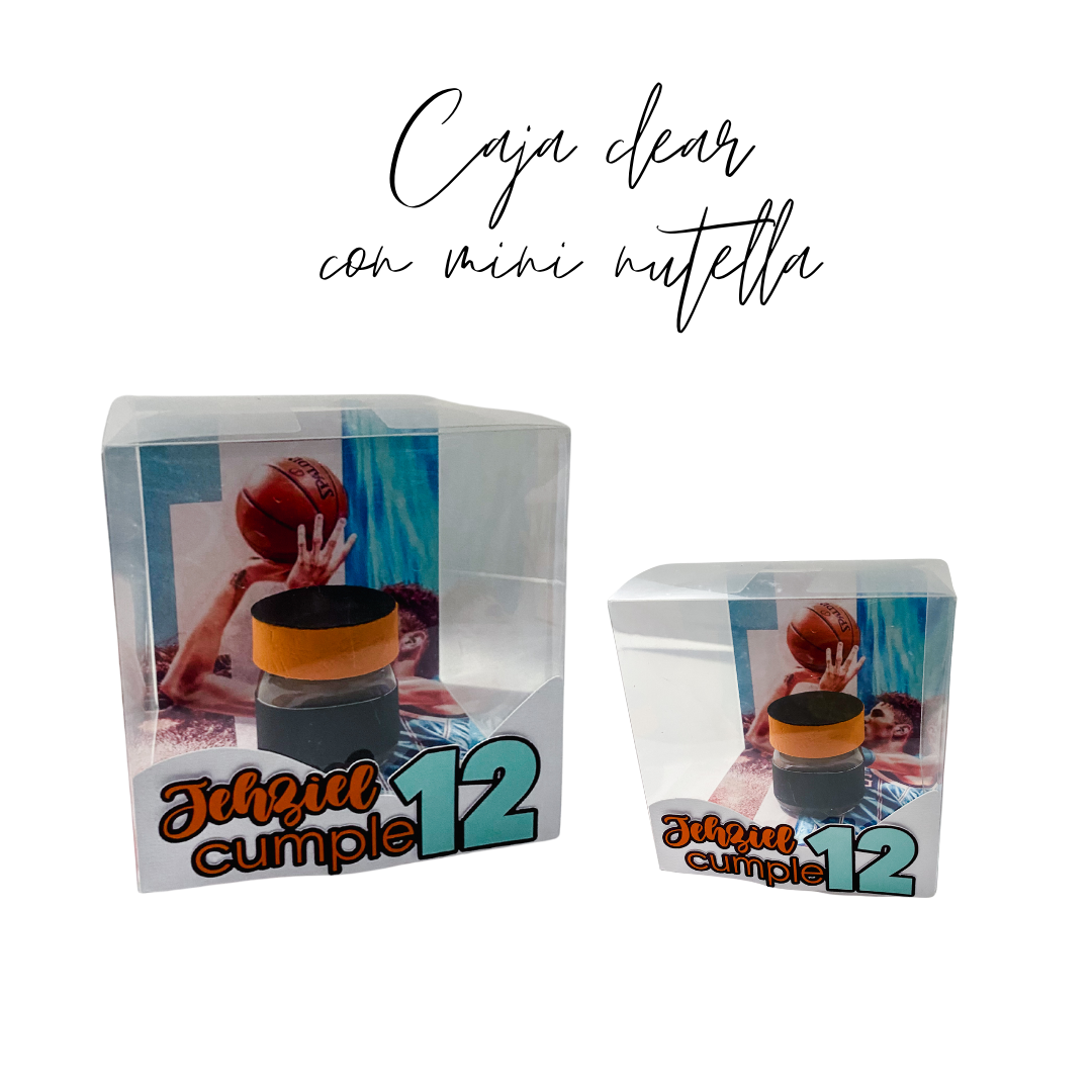 CAJITA CLEAR CON MINI NUTELLA