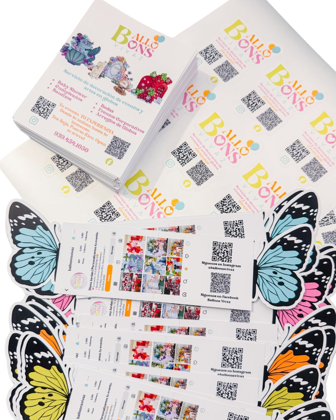 TARJETAS VIRALES + FLYERS + STICKERS CON QR CODE