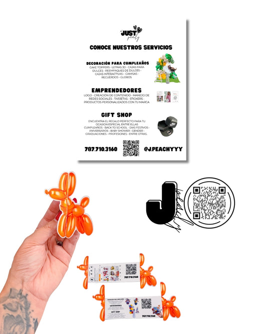 TARJETAS VIRALES + FLYERS + STICKERS CON QR CODE