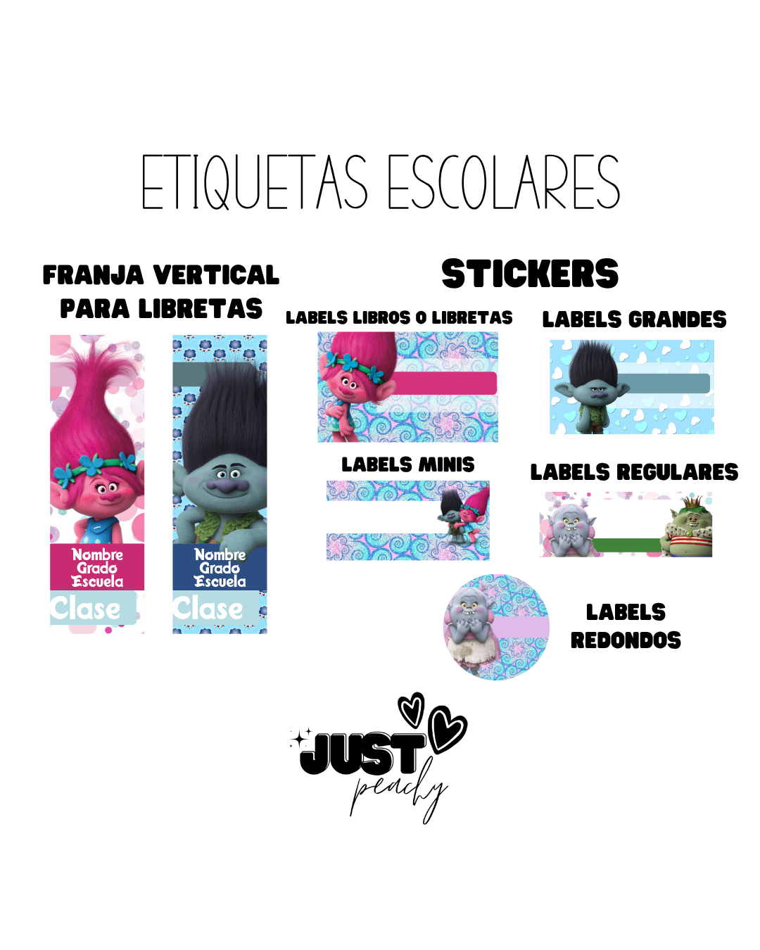 Oferta #3 - Paquete Completo de Etiquetas Escolares