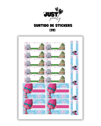 Surtido de Stickers Escolares