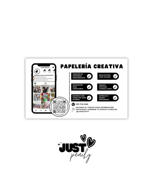 BUSINESS CARDS 1 SOLO LADO